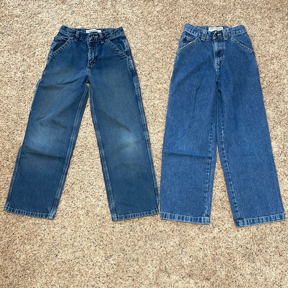 (2) Boys 12 Slim carpenter jeans